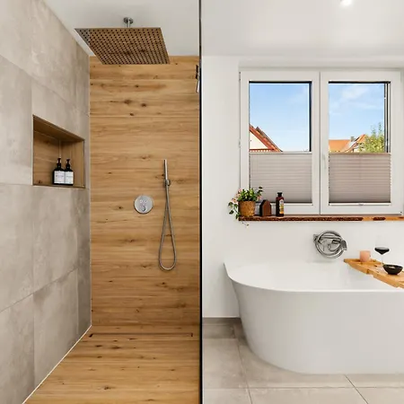 아파트 Premium Feelgood Ferienhaus - 212 Qm - Sauna, Garten, Terrasse & Grill - Bis Zu 12 Gaeste - 2 Apartments - Ideal Fuer Familien & Gruppen